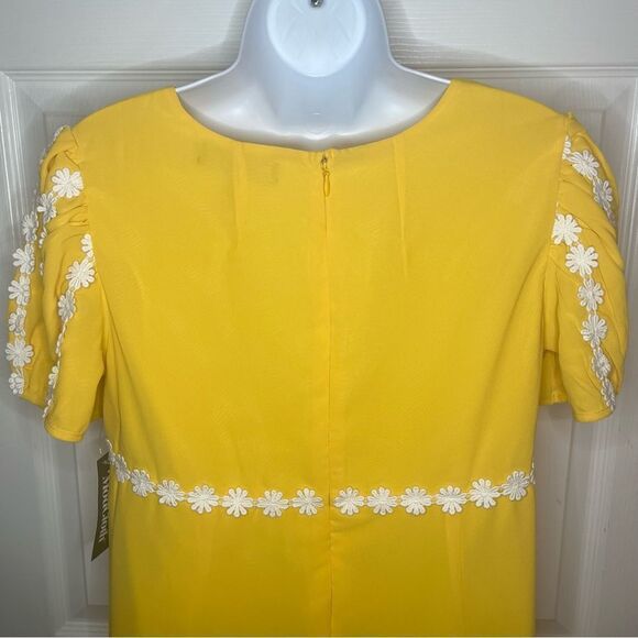Modcloth Yellow How Sweet It Is Mini Shift Dress Sunny Bright 8 70s Retro NWT - Picture 11 of 13